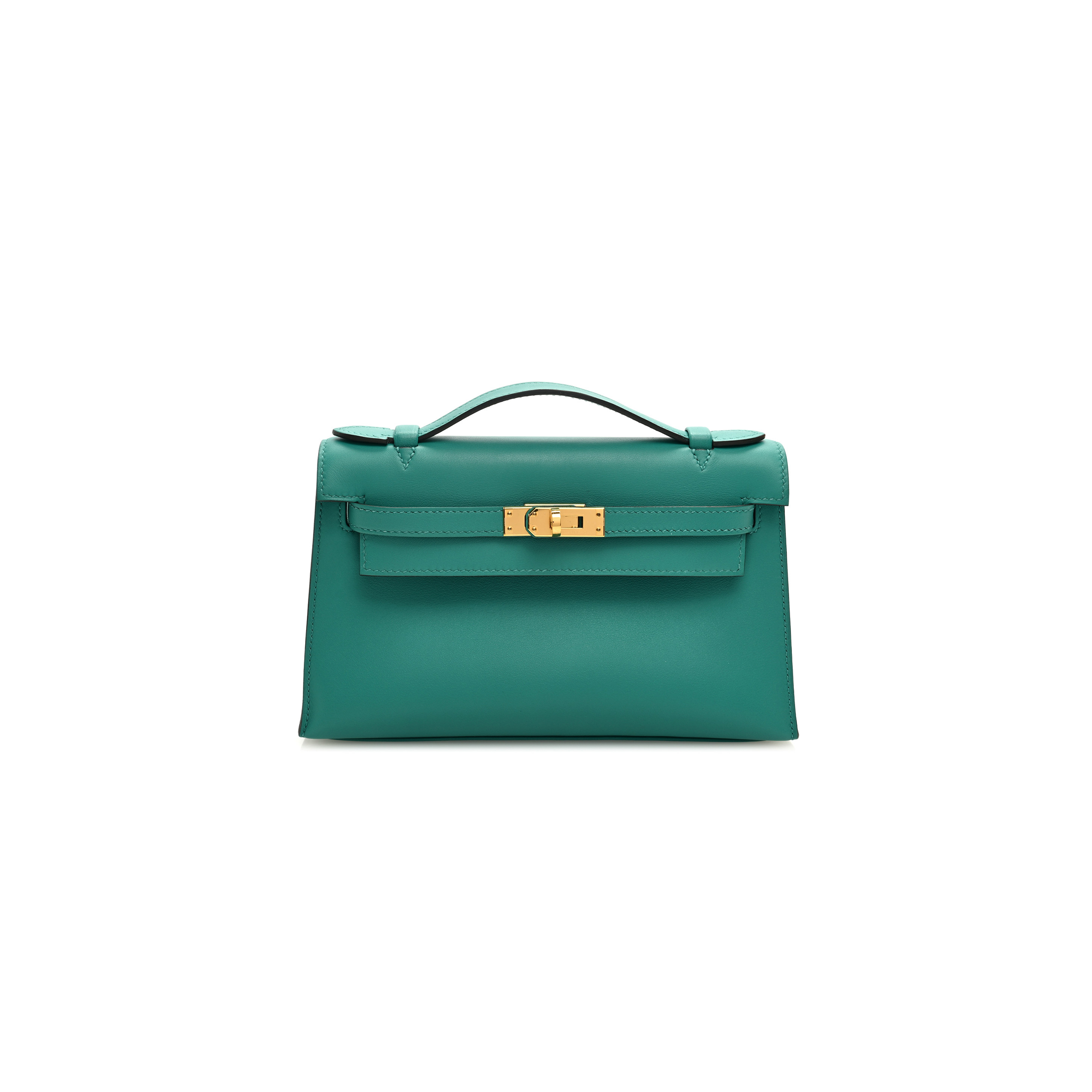 HERMÈS SWIFT KELLY POCHETTE CLUTCH VERT VERONE (22*14*7cm) 